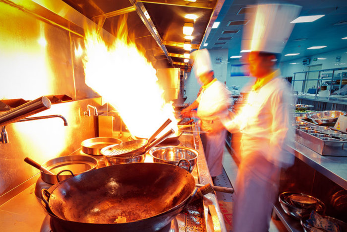 stainless steel industrial kitchen